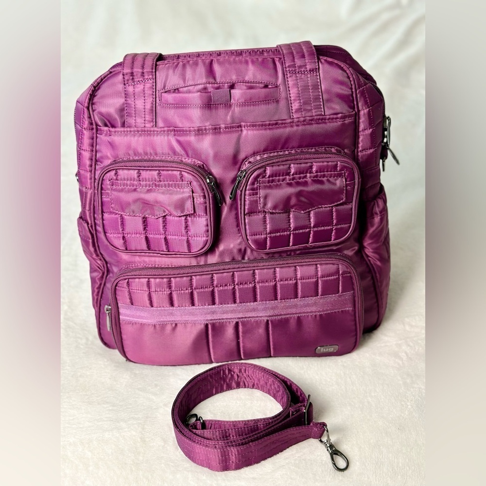 Lug Puddle Jumper Convertible Tote Bag in Purple